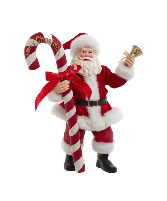 Babbo Natale Tradizionale con Bastoncino di Zucchero 27 cm