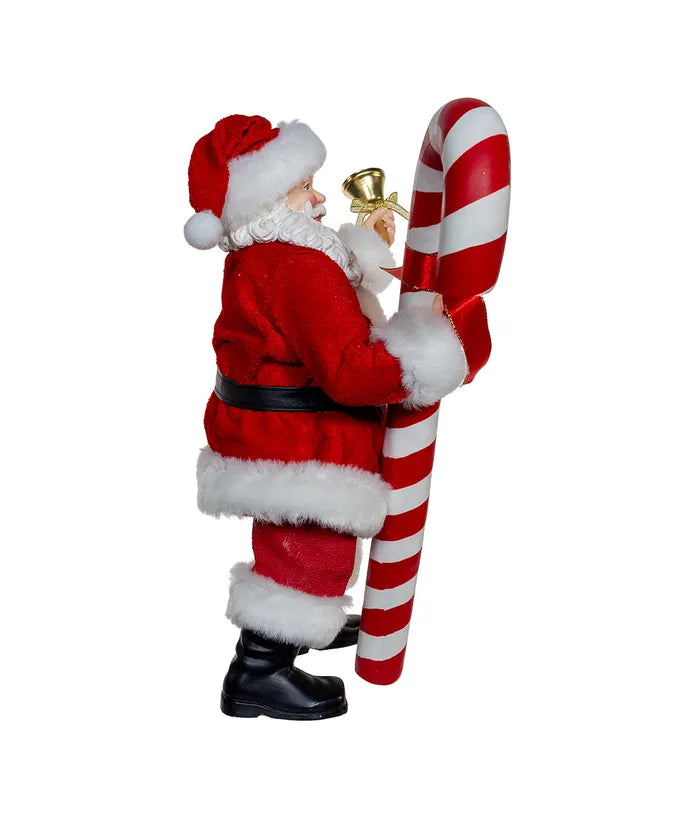 Babbo Natale Tradizionale con Bastoncino di Zucchero 27 cm