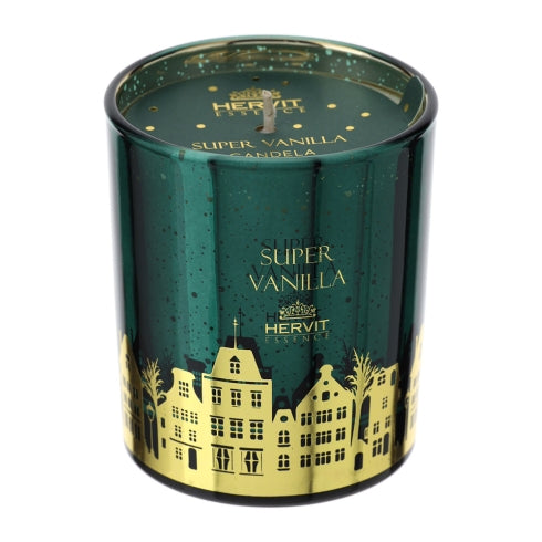 Candela Profumata Super Vanilla Verde 8x10 cm 210 g – Hervit