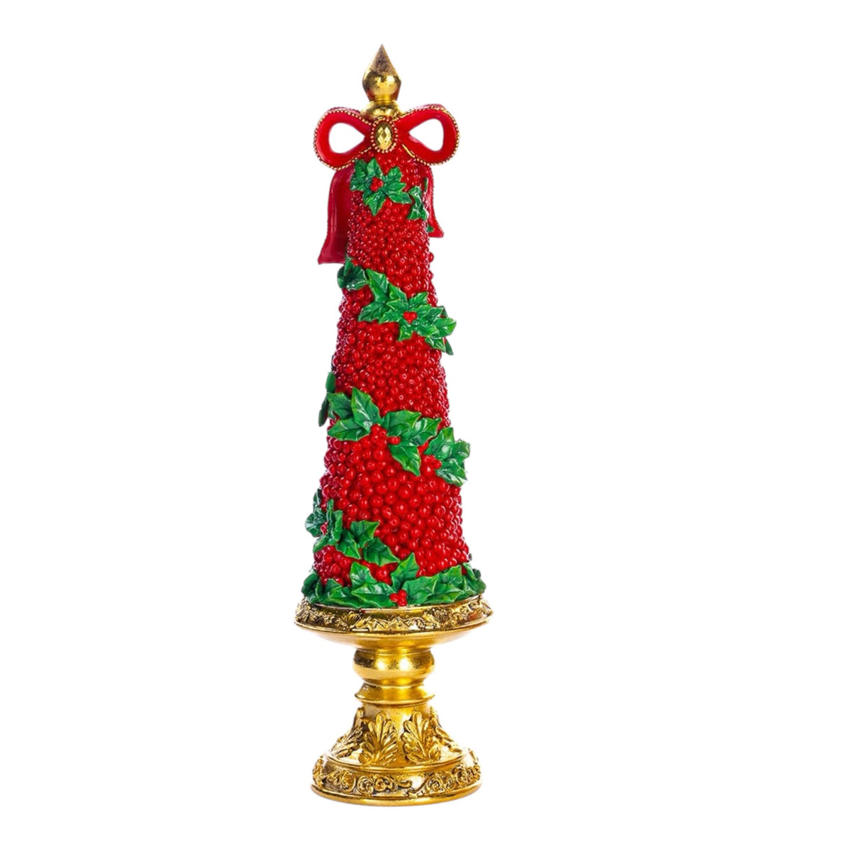 Alberello Decorativo in Resina con Bacche Rosse 48 cm - Goodwill