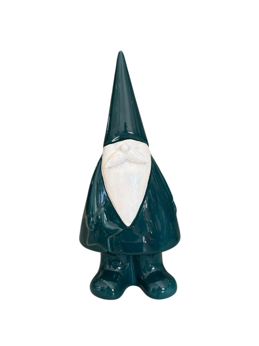 Decorazione Natalizia in Ceramica Verde e Bianca 27 cm
