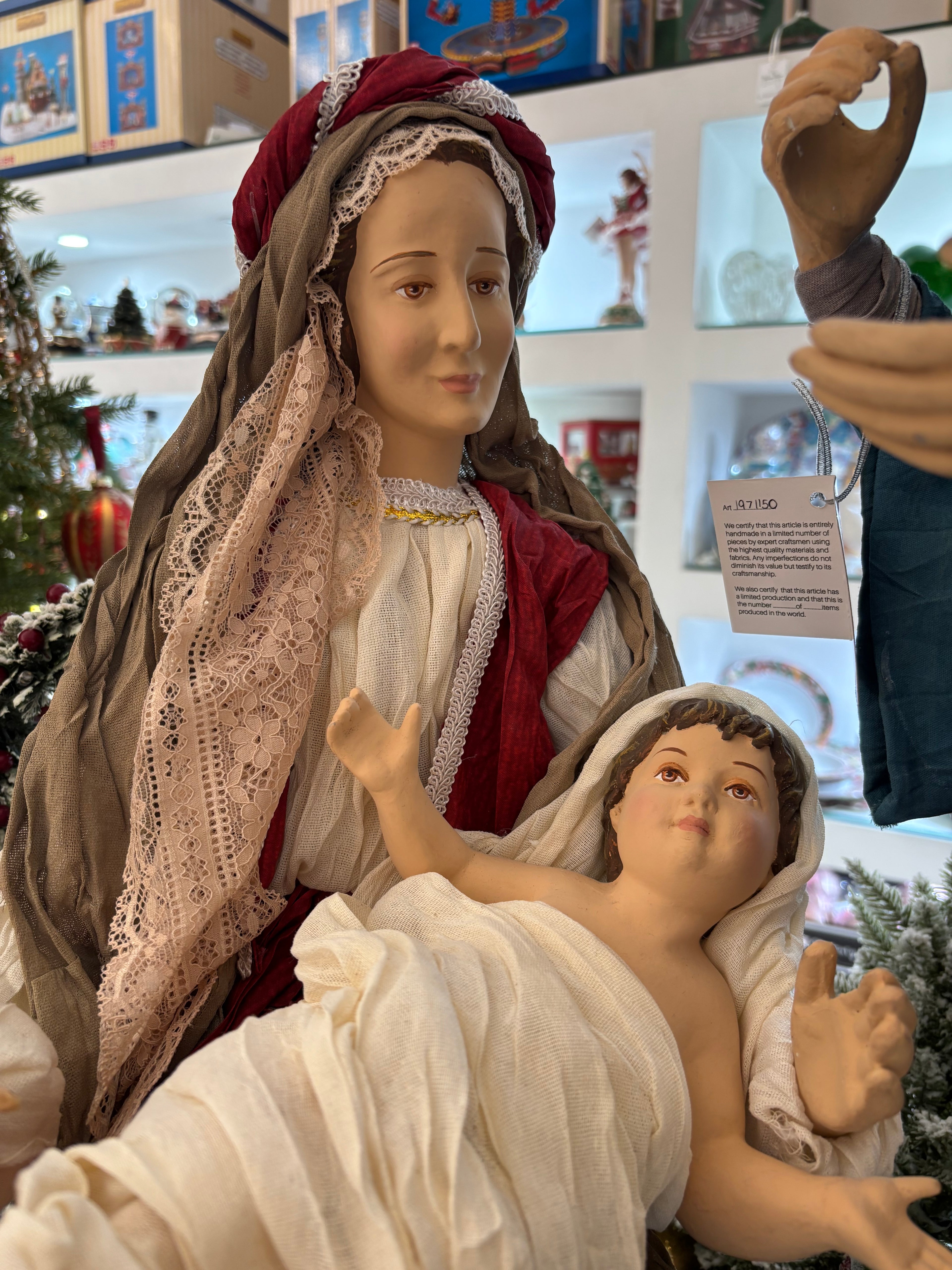 Natività Artigianale in Due Pezzi Realizzata a Mano 80 cm