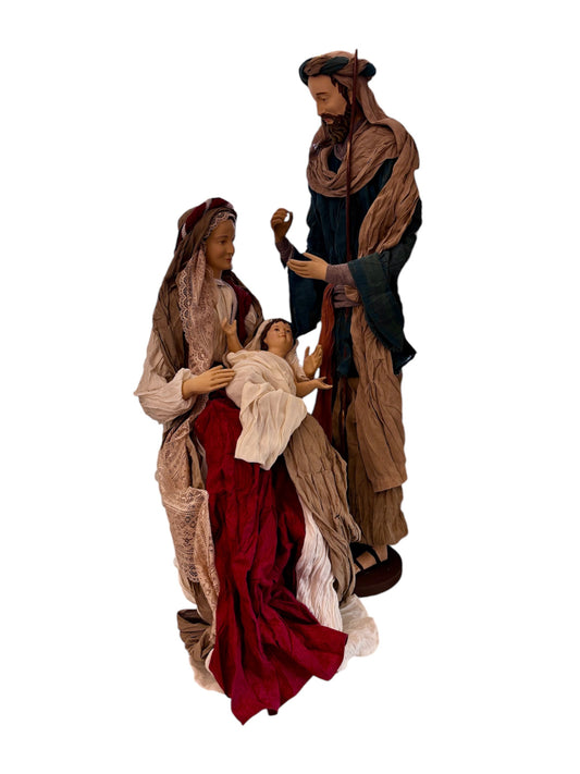 Natività Artigianale in Due Pezzi Realizzata a Mano 80 cm