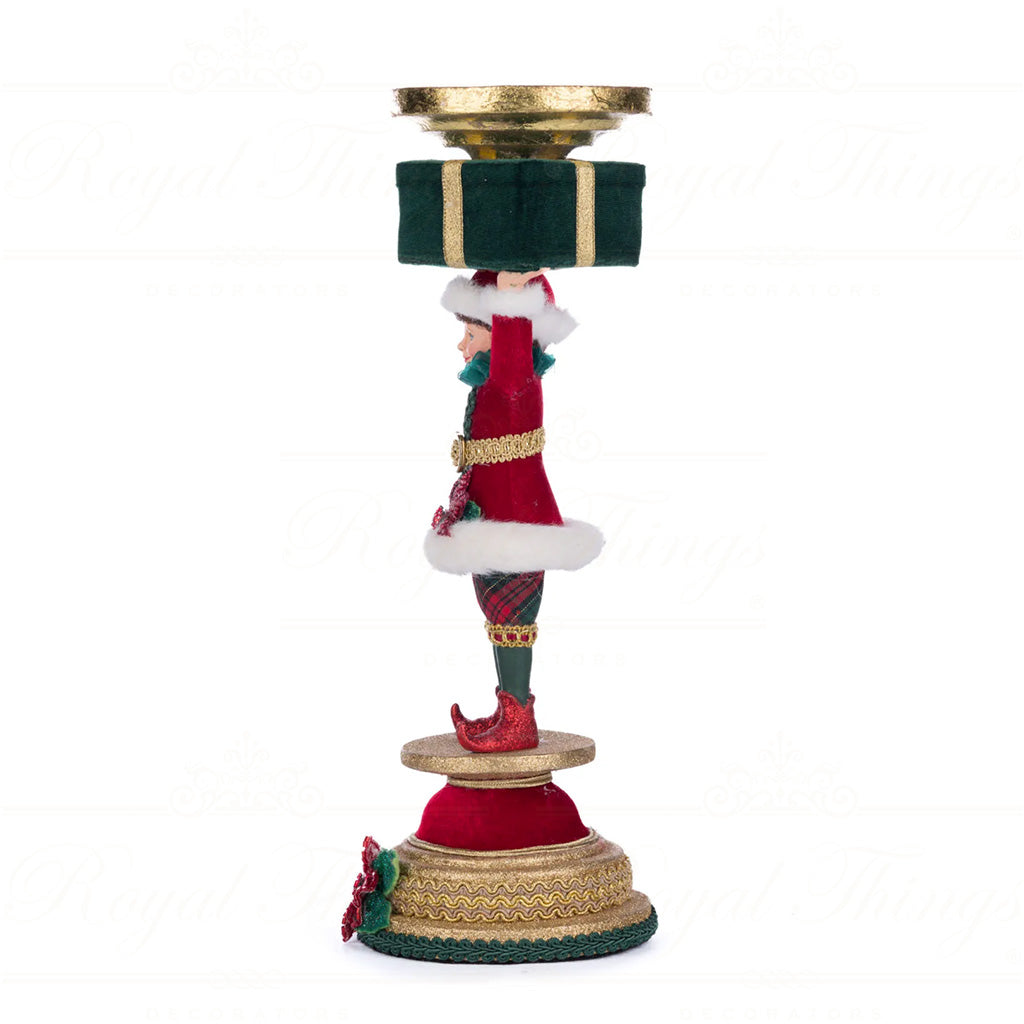 Candelabro con Elfo Holiday Magic da Tavolo 34 cm - Katherine Collection