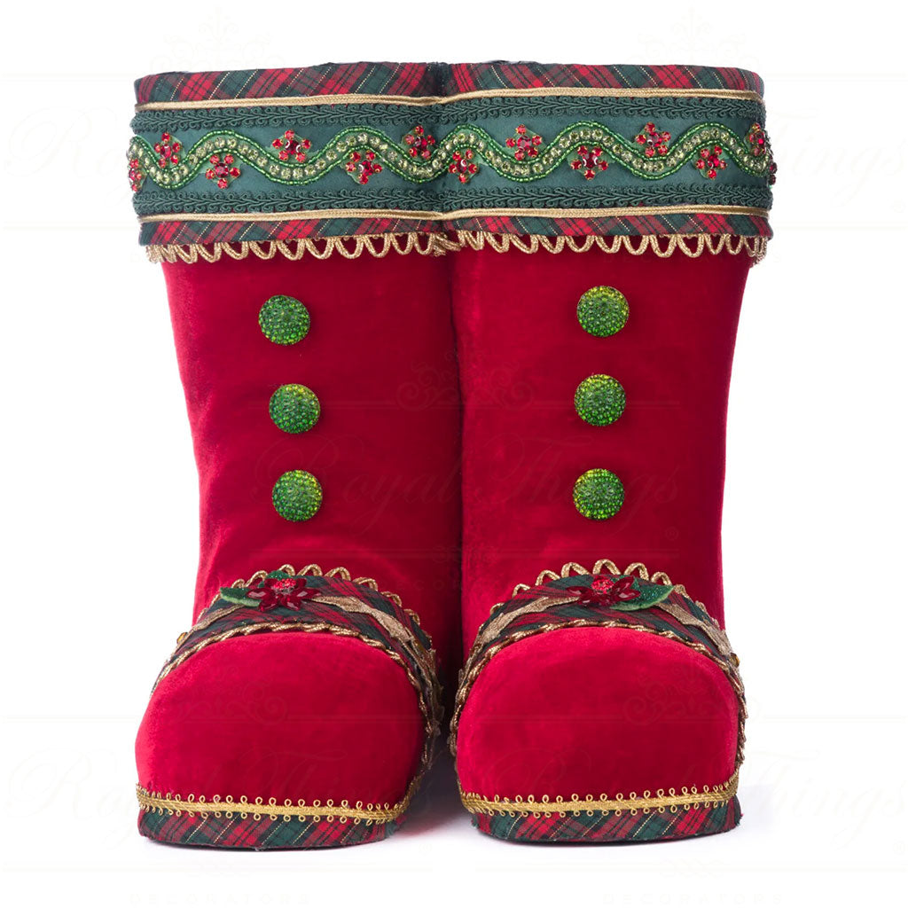 Stivali Natalizi Holiday Magic da Tavolo 31 cm - Katherine Collection