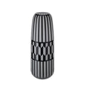 Vaso in Vetro Opaco con Decorazione Nera "Cage" 40 h cm - Hervit