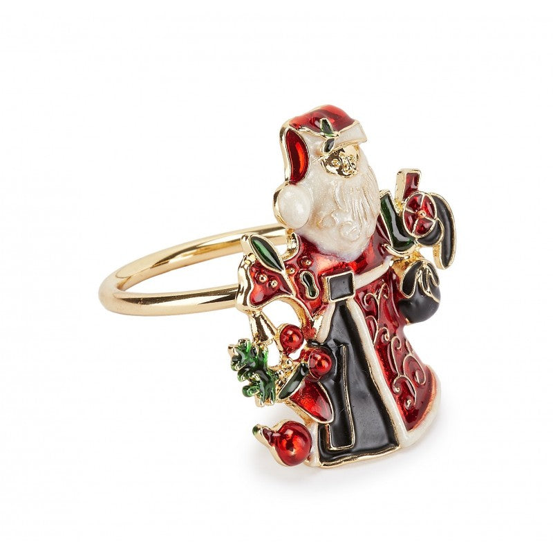 Set da 6 Legatovaglioli Babbo Natale - Fade