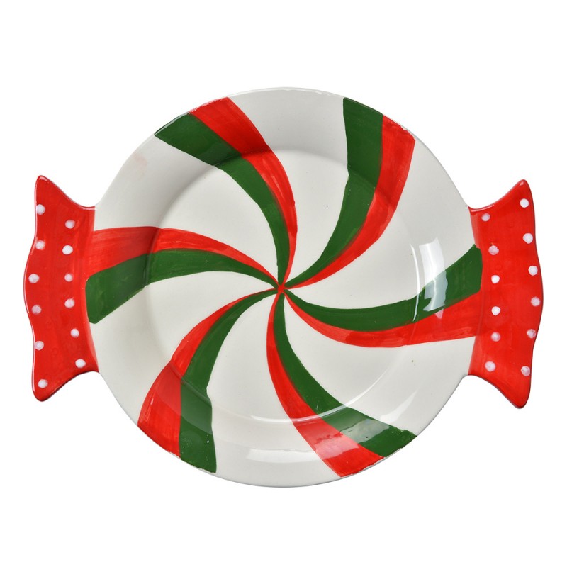 Vassoietto a Forma di Caramella in Ceramica 27x20x 3 cm - Clayre & Eef