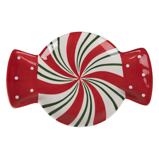 Piatto a Forma di Caramella in Ceramica 32x21x2 cm - Clayre & Eef