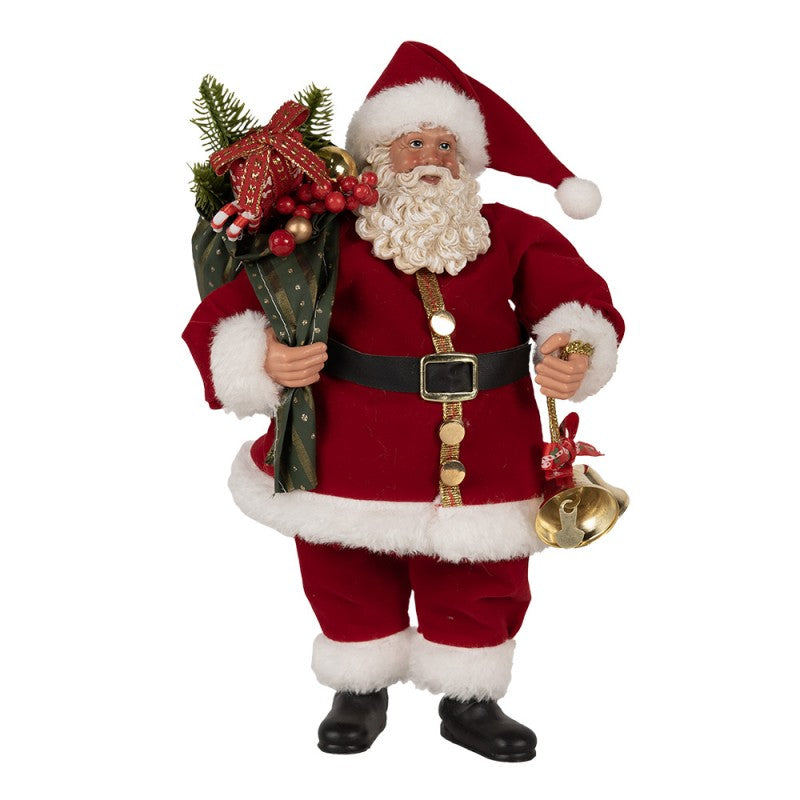 Babbo Natale Classico con Sacco di Regali e Campanella 28 h cm – Clayre & Eef