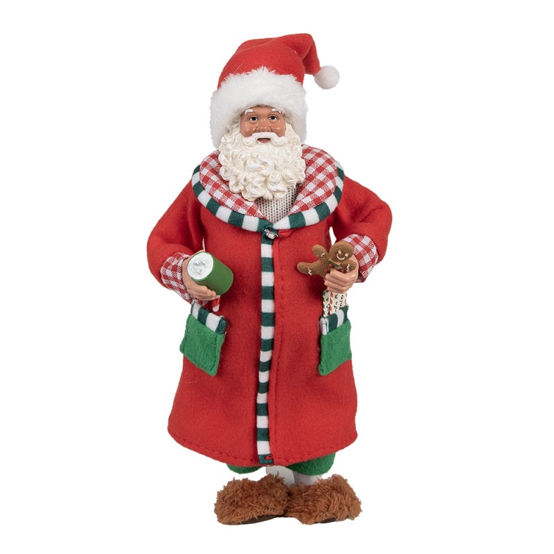 Babbo Natale in Vestaglia da Notte con Pantofole 28 h cm – Clayre & Eef