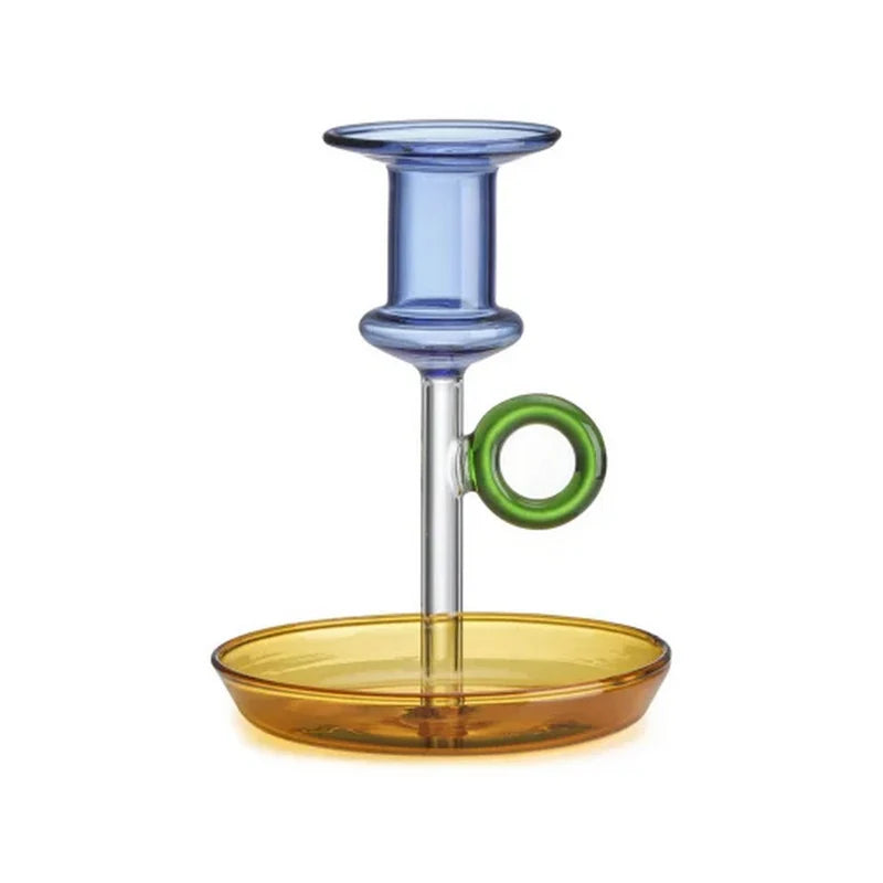Portacandele in Vetro Borosilicato Multicolore 14.5 cm - IVV