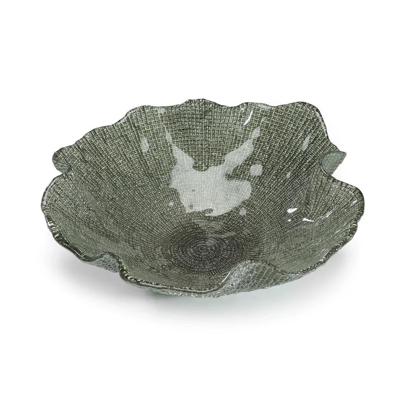 Centrotavola in Vetro Pressato Verde Salvia 33 cm - IVV