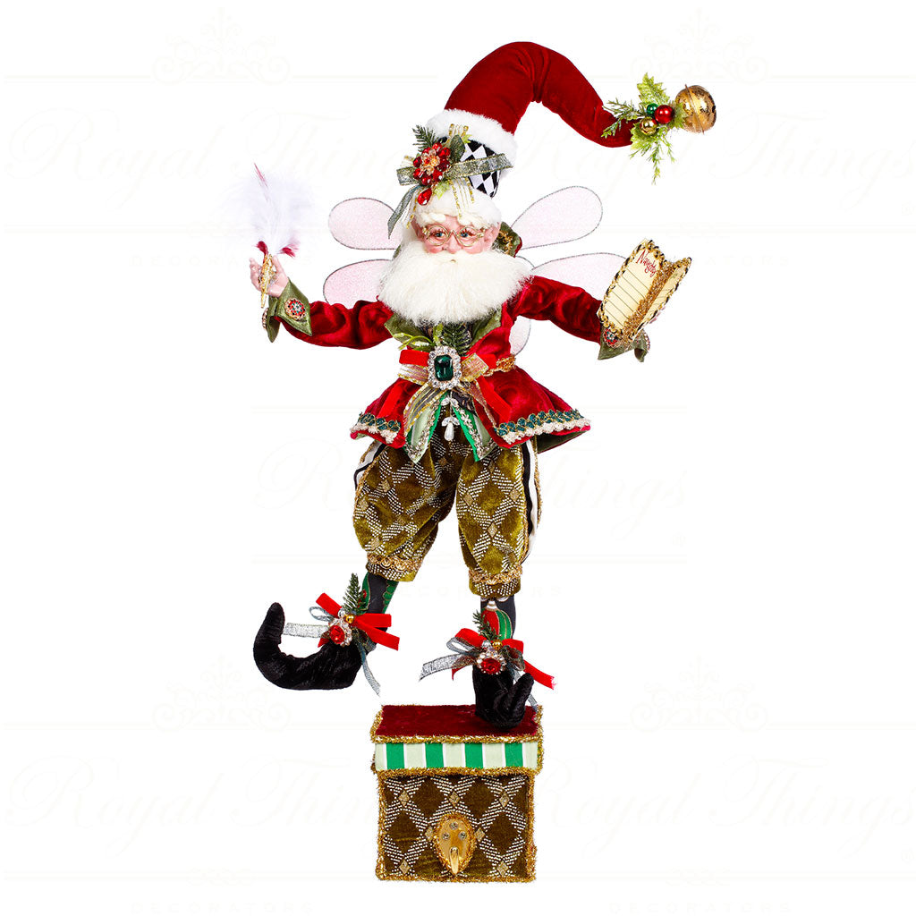Checking His List Santa Fairy Doll Stocking Holder - Mark Roberts