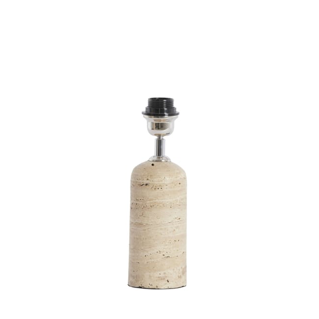 Lampada Travertino con Paralume Marrone 9x18 cm - Light e Living
