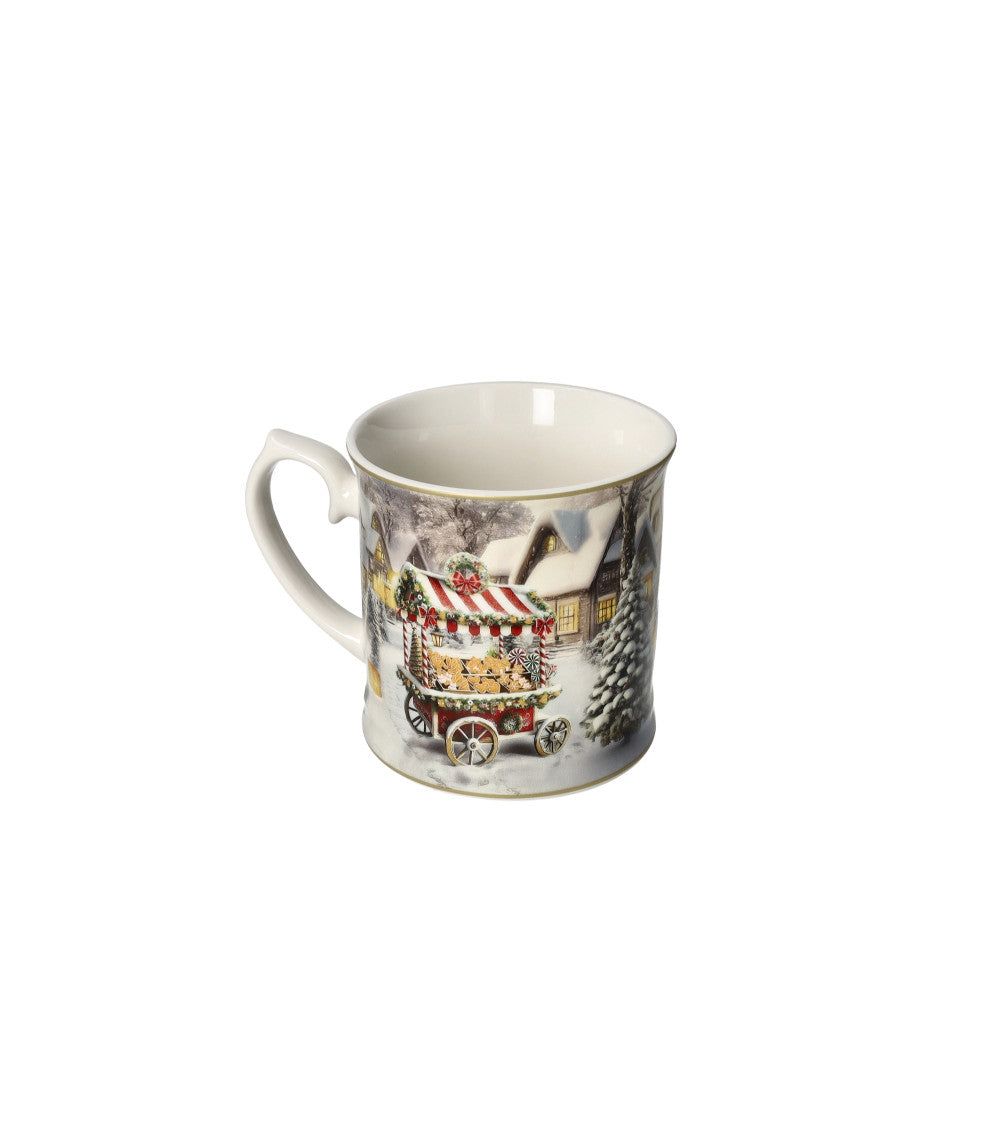 Tazza in Porcellana con Decoro Natalizio - Brandani