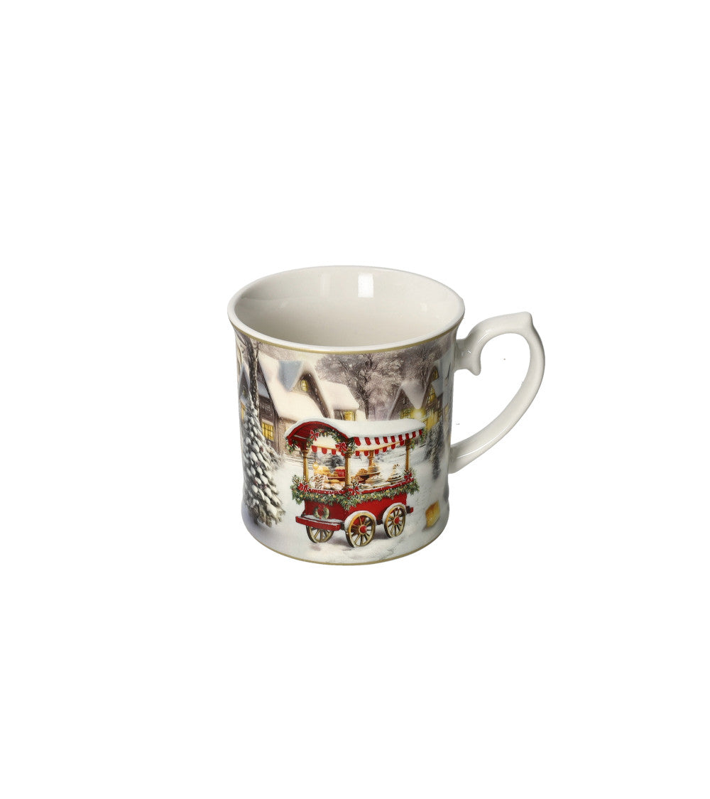 Tazza in Porcellana con Decoro Natalizio - Brandani