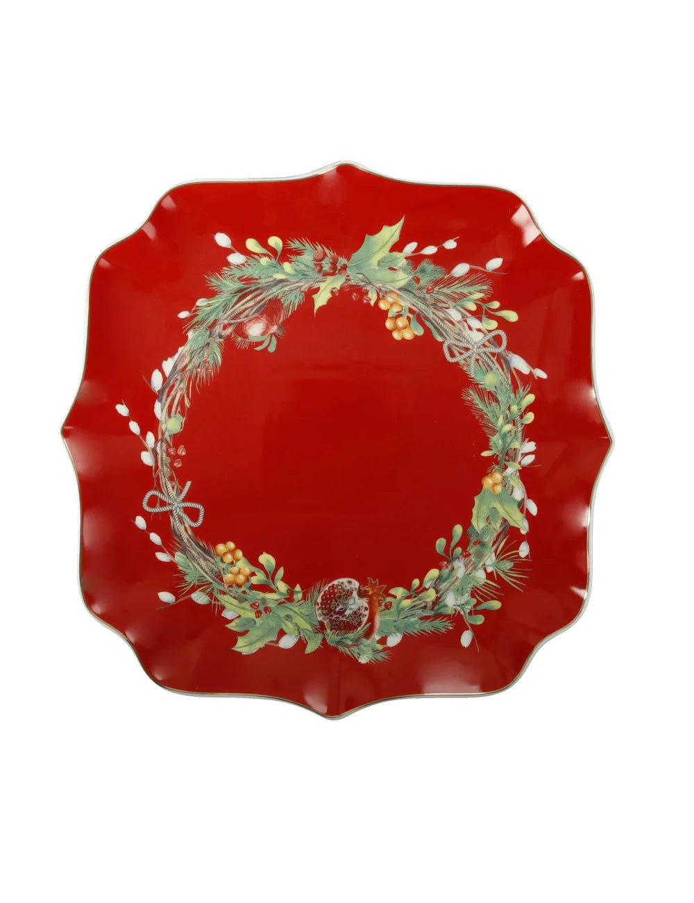 Piatto Portata Carol  in Porcellana Rossa 24x24 cm - Brandani