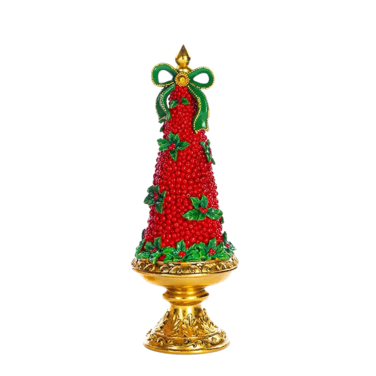 Alberello Decorativo in Resina con Bacche Rosse 38 cm - Goodwill