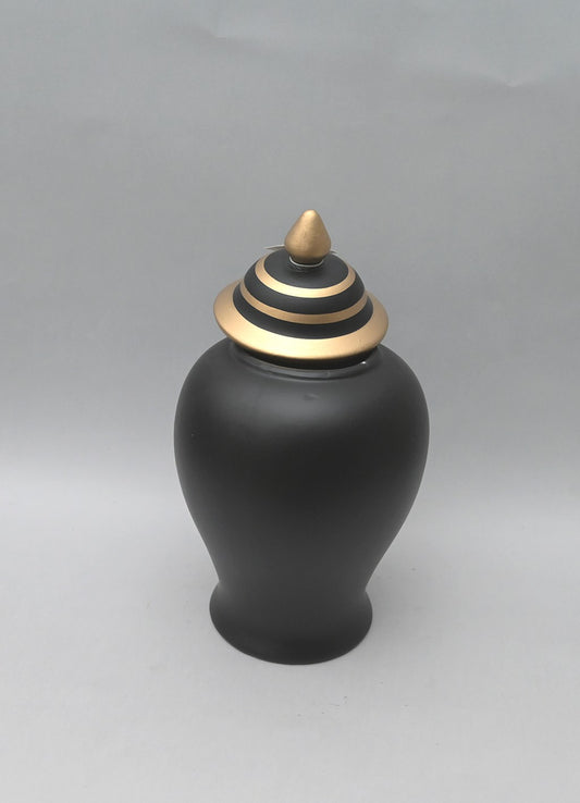 Potiche a Strisce in Ceramica