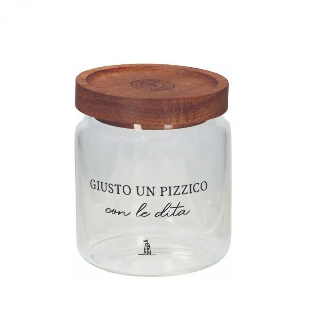 Barattolo Sale in Vetro 400 ml  - La Porcellana Bianca