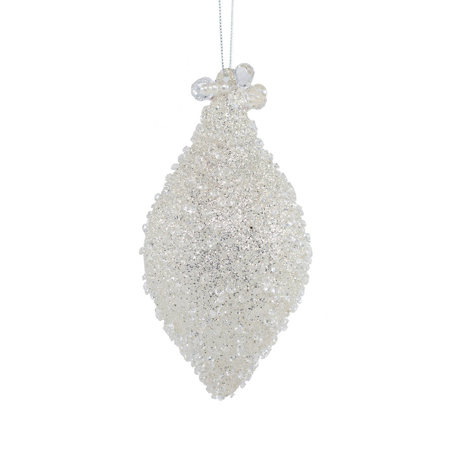 Decorazione Ovale con Perline Luminose e Perle 8 cm - Goodwill