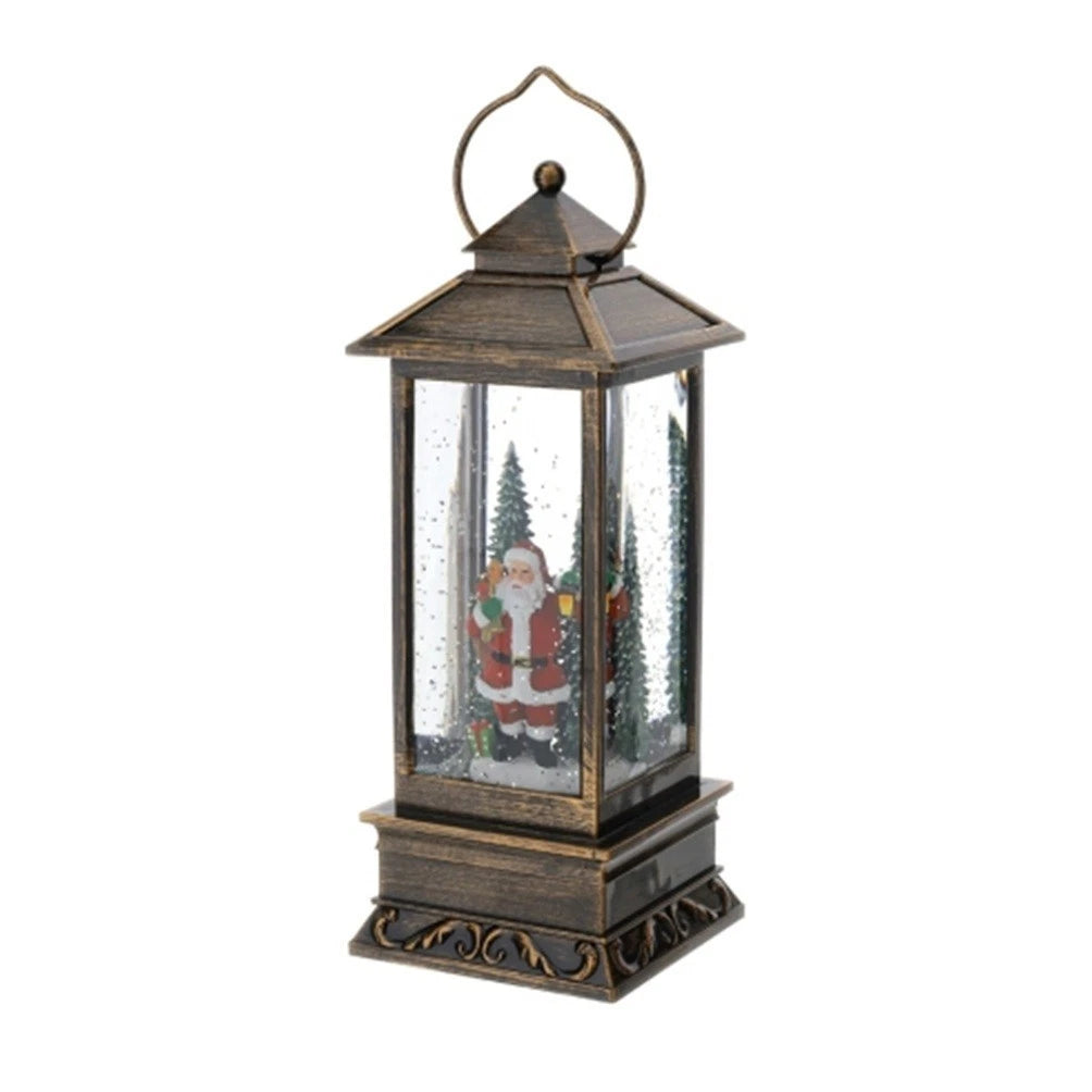 Lanterna con Babbo Natale a LED 10x10xH28 cm – Hervit