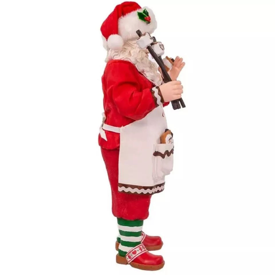 Babbo Natale Chef con Spiedino di Marshmallow "Joy" 27 cm