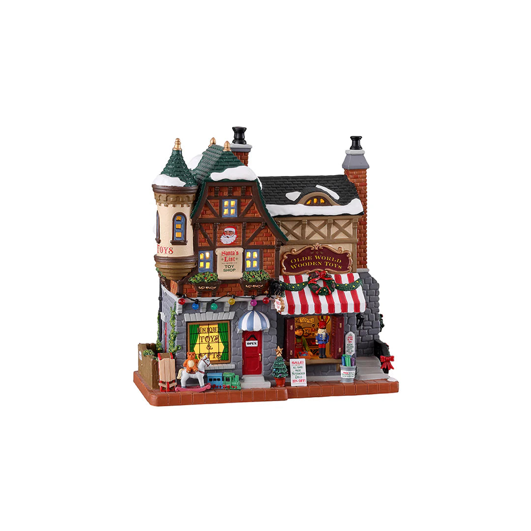 Santa’s List Toy Shop Illuminato in Porcellana - Lemax