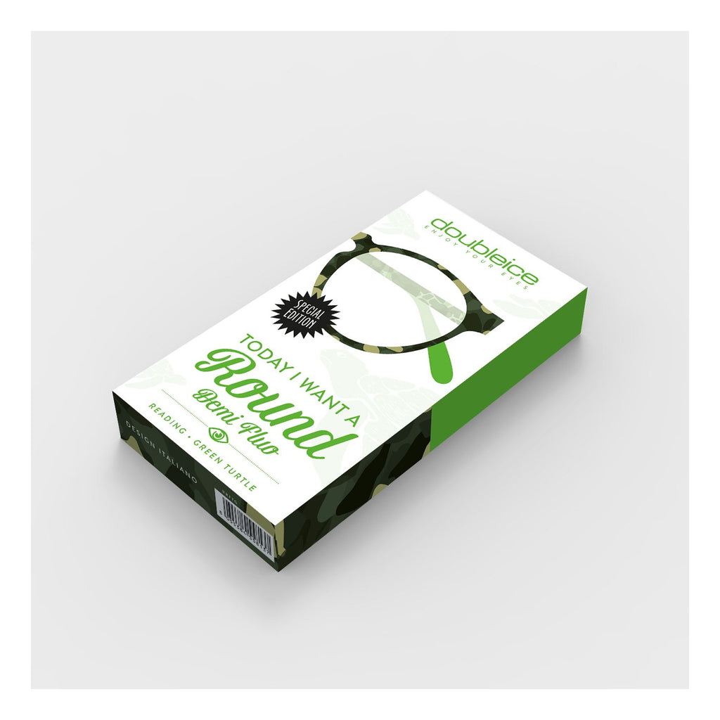 Occhiali Tondi Demi Fluo Verde - Doubleice