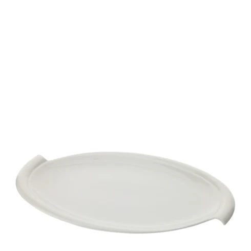 Piatto Ovale in Porcellana Bianca 40x25x3h cm - Hervit