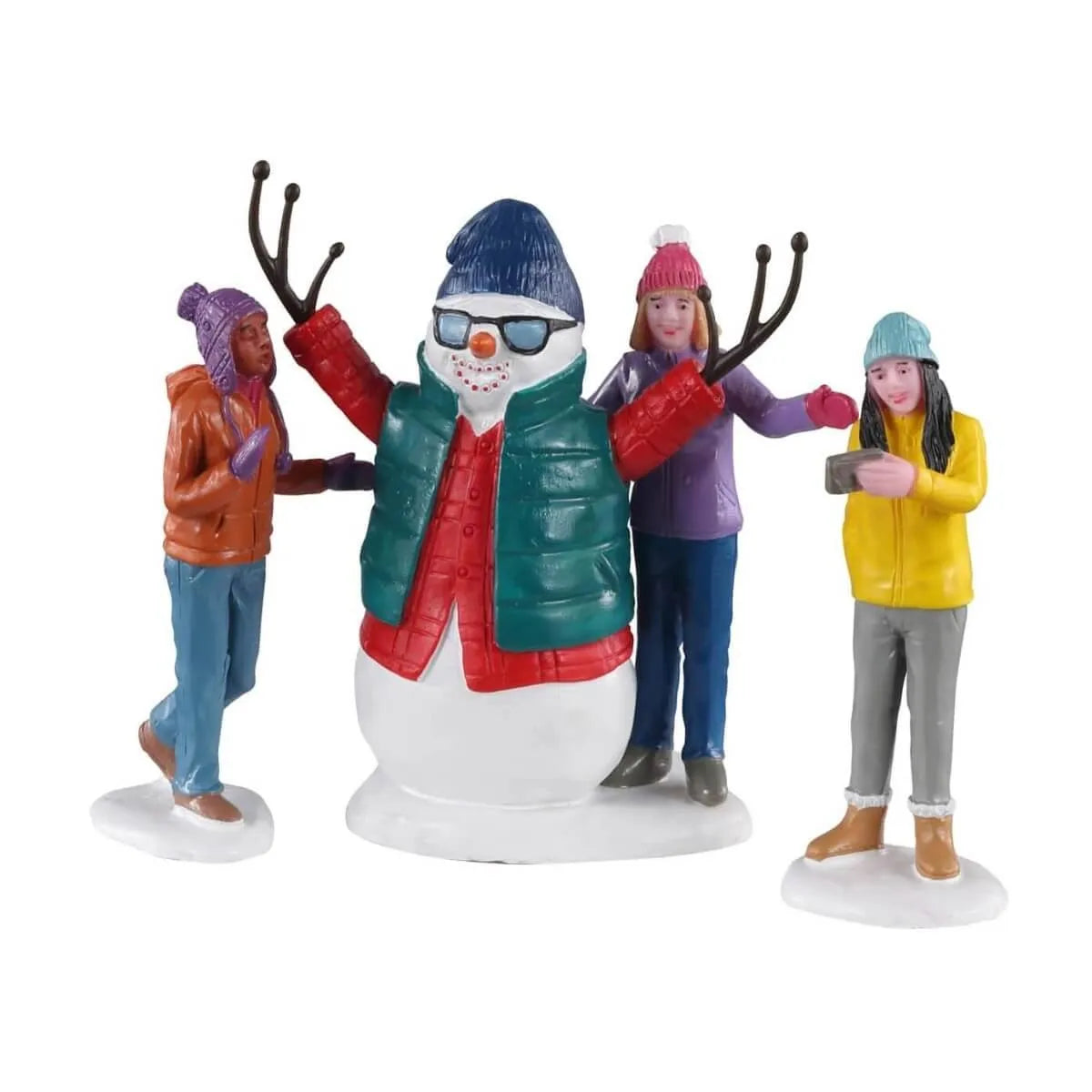 Snowman Selfie set di 4 Pezzi - Lemax