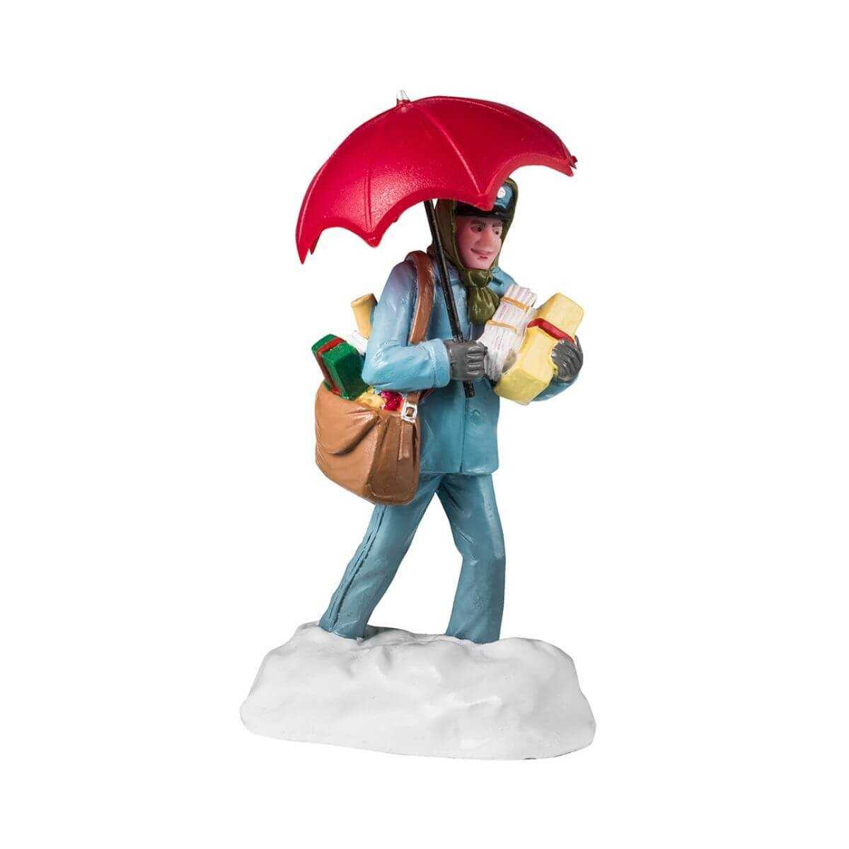 Statuina Postino con Ombrello 8.4 cm - Lemax