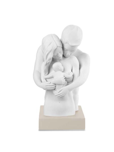Scultura Famiglia in Marmorino 27 h cm - Bongelli Preziosi
