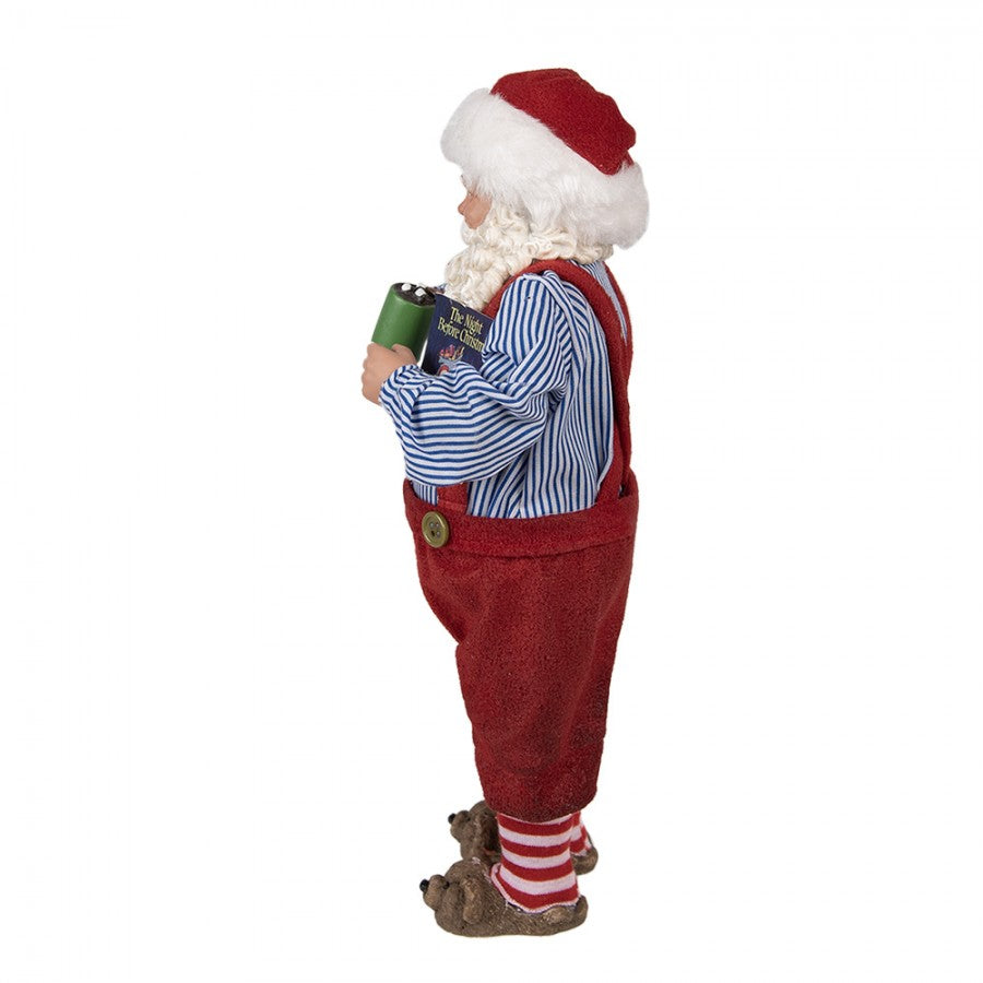 Babbo Natale con Cioccolata Calda e Pantofoline a Orsetto 28 h cm – Clayre & Eef
