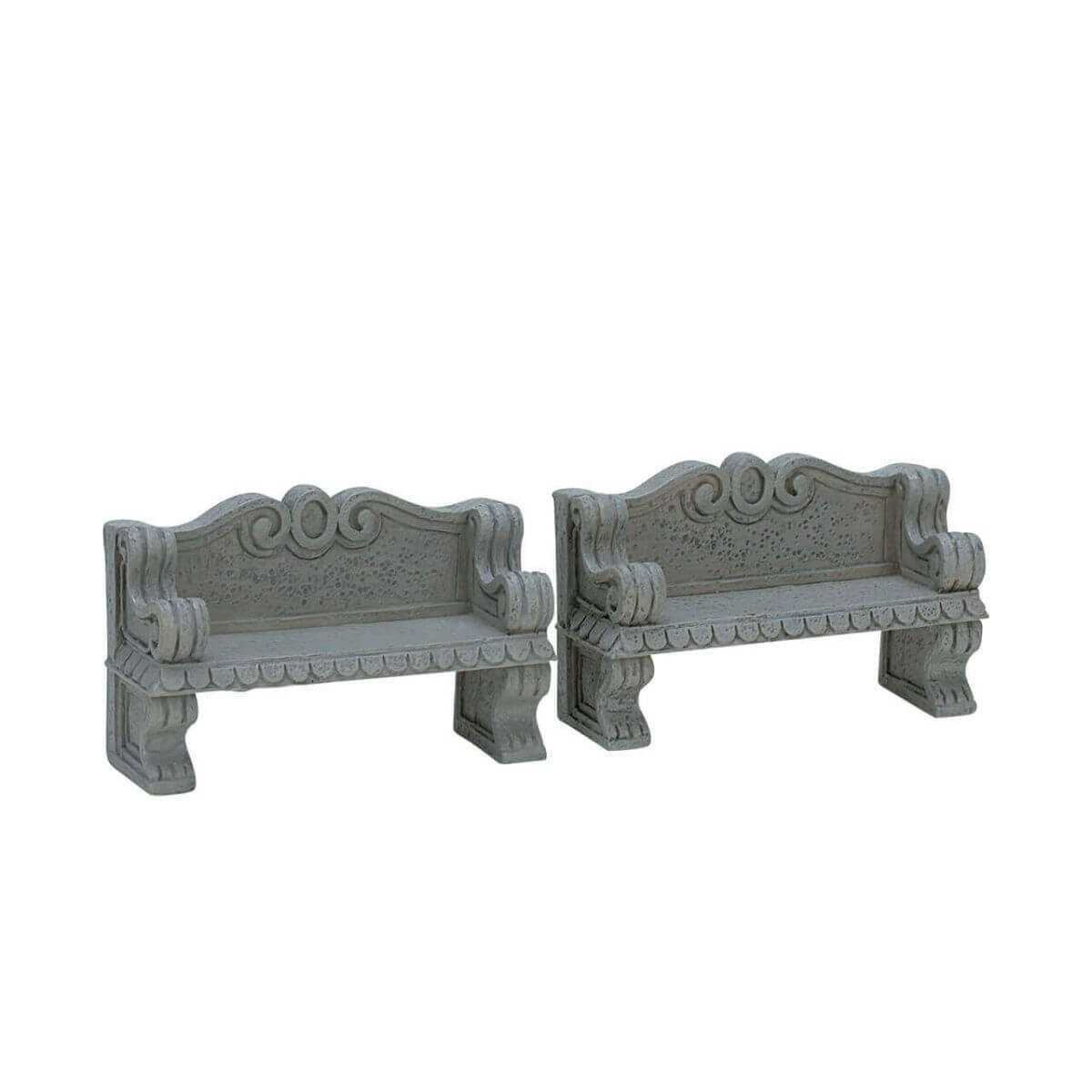 Set di 2 Panchine in Poliresina - Lemax