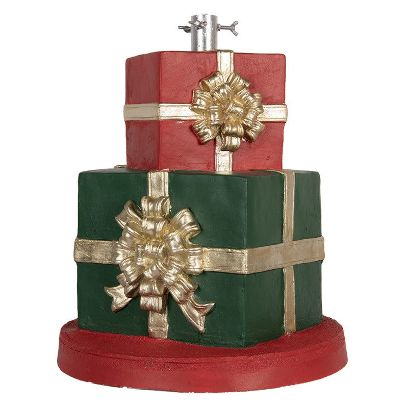 Supporto per Alberoe a Forma di Pacchi Regalo Rossi e Verdi 54 h cm- Clayre & Eef