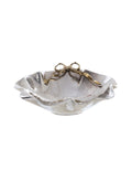 Centrotavola Con Fiocchi Oro 36 cm - Blanc Mariclò