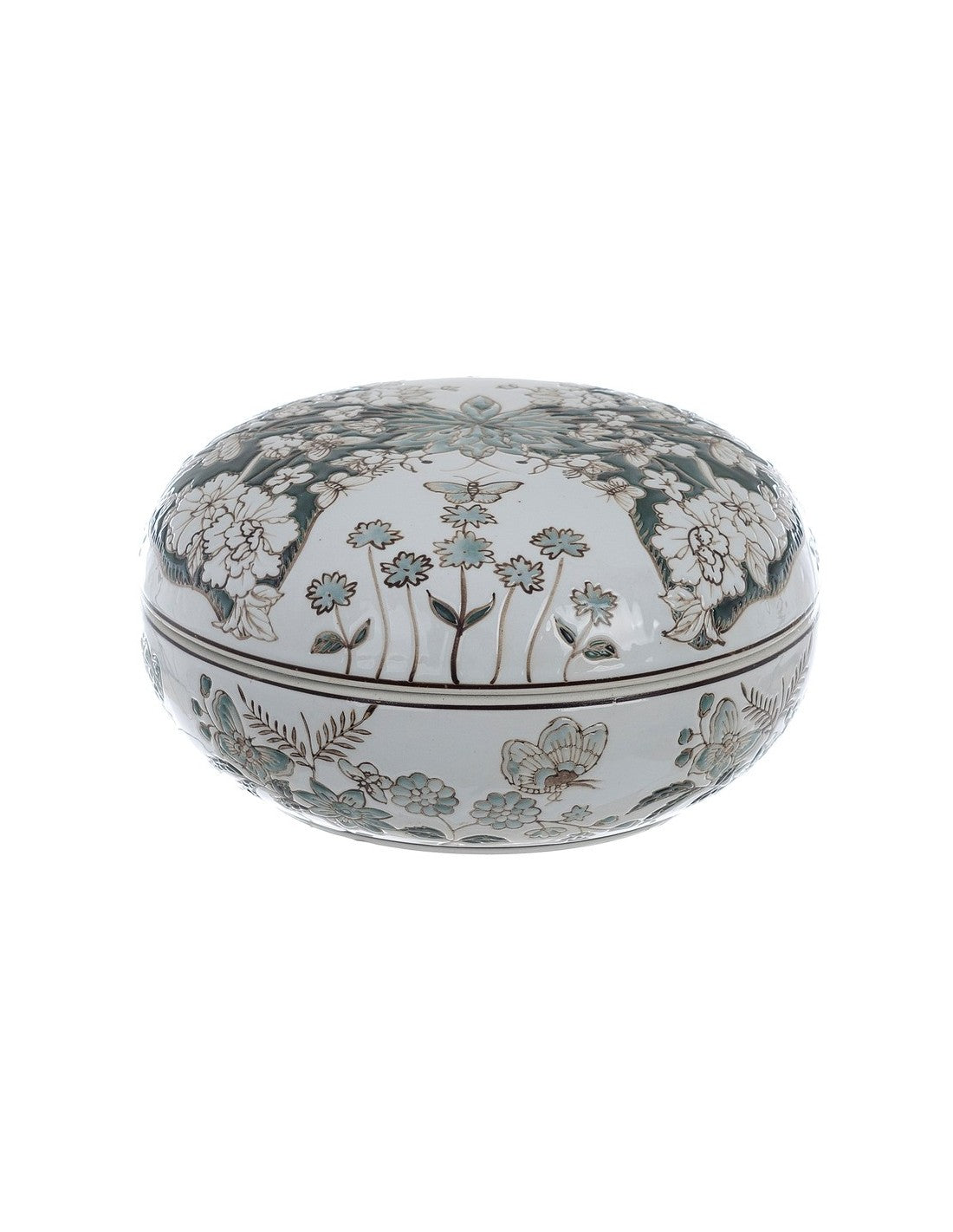 Svuotatasche in Ceramica con Eleganti Decori 20x12x20 cm - Blanc Mariclò