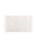 Tappeto Bianco Jacquard in Cotone con Nappe 50x80 cm - Blanc Mariclò