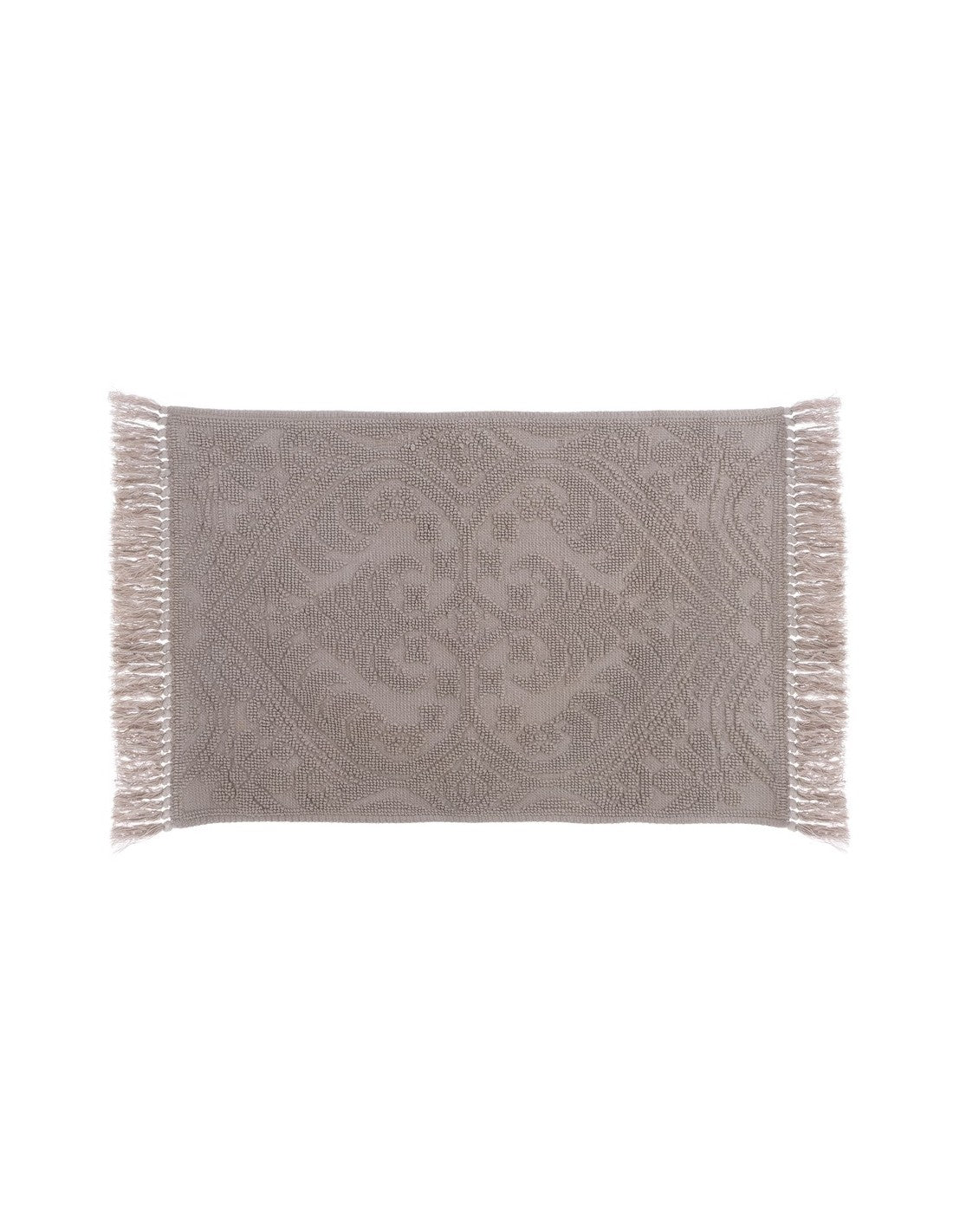 Tappeto Sabbia Jacquard in Cotone con Nappe 50x80 cm - Blanc Mariclò