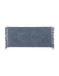 Tappeto Azzurro Jacquard in Cotone con Nappe 50x110 cm - Blanc Mariclò