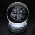 Sfera in Cristallo Illuminata Life Tree Crystal Planet Ø 10 cm - Hervit