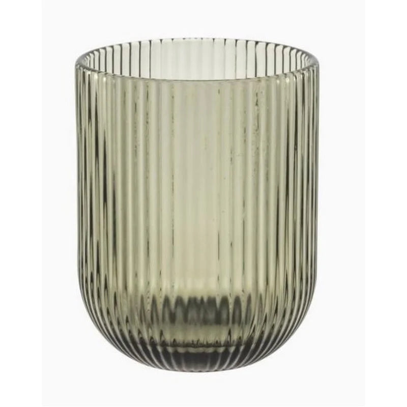 Set di 12 Bicchieri in Vetro Grigio 'Twisty' - Rose e Tulipani