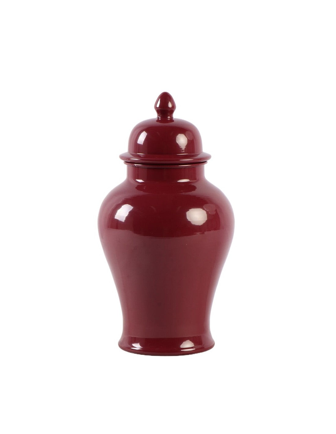 Vaso in Metallo con Coperchio Rosso 37.5 cm - Blanc Mariclò