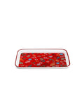 Vassoietto Natalizio Rosso in Ceramica Smaltata  21×15 cm - Egan