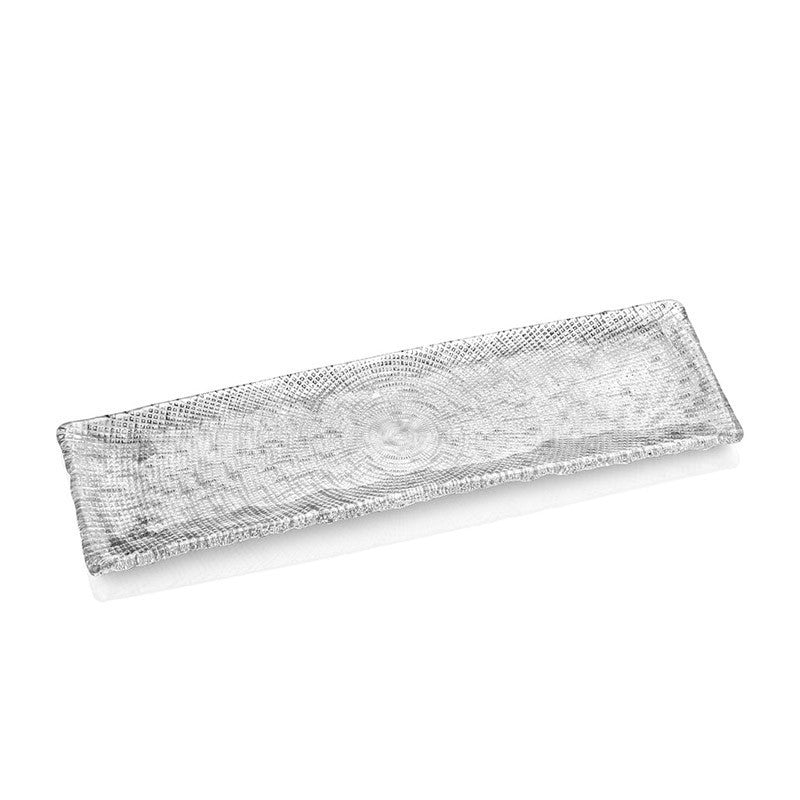 Vassoio Rettangolare Diamanté in Vetro 49x13 - IVV