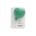 Quadretto in ceramica di Capodimonte con palloncino 3D 11.5 cm - Siniscalchi