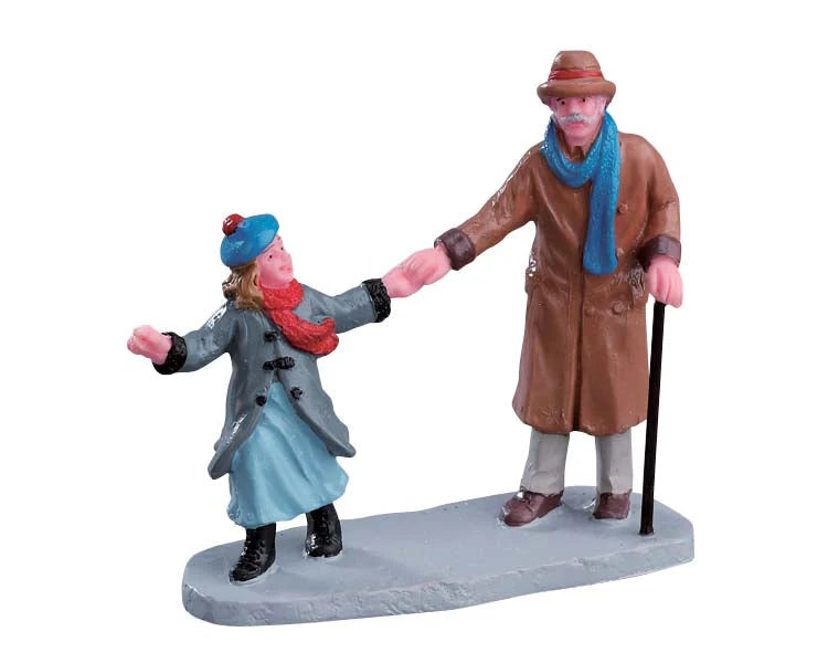 Personaggi Nonno e Nipote per Villaggio - Lemax