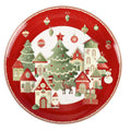 Piatto Portata in Porcellana con Decoro Natalizio 30 cm - Brandani